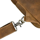 Sacoche vintage en cuir pour homme attache