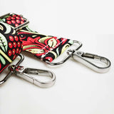 Sangle bandoulière pour sac motif floral détails