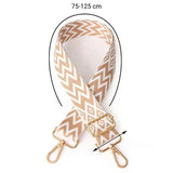 Sangle de sac bandoulière réglable pour femme beige et blanche