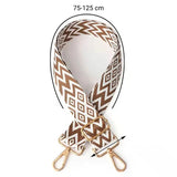Sangle de sac bandoulière réglable pour femme marron et blanche