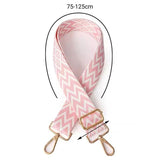 Sangle de sac bandoulière réglable pour femme rose et blanche
